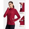 image:imagebaleaf Womens Fleece Running Jacket Winter Hooded Thermal CyclingRed