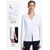 image:imagebaleaf Womens Fleece Running Jacket Winter Hooded Thermal CyclingWhite