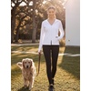 image:imagebaleaf Womens Fleece Running Jacket Winter Hooded Thermal CyclingWhite