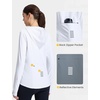 image:imagebaleaf Womens Fleece Running Jacket Winter Hooded Thermal CyclingWhite