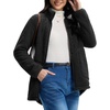 image:imagebaleaf Womens Long Fleece Jacket Full Zip Lightweight WarmthBlack