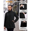 image:imagebaleaf Womens Long Fleece Jacket Full Zip Lightweight WarmthBlack
