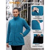 image:imagebaleaf Womens Long Fleece Jacket Full Zip Lightweight WarmthBlue