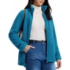 image:imagebaleaf Womens Long Fleece Jacket Full Zip Lightweight WarmthBlue