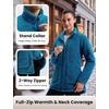 image:imagebaleaf Womens Long Fleece Jacket Full Zip Lightweight WarmthBlue