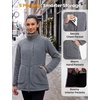 image:imagebaleaf Womens Long Fleece Jacket Full Zip Lightweight WarmthDark Gray