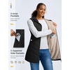 image:imagebaleaf Womens Long Quilted Vest Lightweight Warmth Fleece LinedBlack