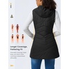 image:imagebaleaf Womens Long Quilted Vest Lightweight Warmth Fleece LinedBlack