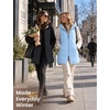image:imagebaleaf Womens Long Quilted Vest Lightweight Warmth Fleece LinedBlack
