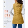 image:imagebaleaf Womens Long Quilted Vest Lightweight Warmth Fleece LinedBuckthorn Brown