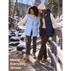 image:imagebaleaf Womens Long Quilted Vest Lightweight Warmth Fleece LinedCool Blue