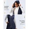 image:imagebaleaf Womens Long Quilted Vest Lightweight Warmth Fleece LinedNavy Blue