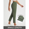 image:imagebaleaf Womens Pants Petite Travel Stretchy Work with Zip Pockets Slacks25army Green