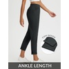 image:imagebaleaf Womens Pants Petite Travel Stretchy Work with Zip Pockets Slacks25black