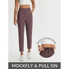 image:imagebaleaf Womens Pants Petite Travel Stretchy Work with Zip Pockets Slacks25brown