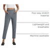 image:imagebaleaf Womens Pants Petite Travel Stretchy Work with Zip Pockets Slacks25dark Grey