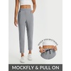image:imagebaleaf Womens Pants Petite Travel Stretchy Work with Zip Pockets Slacks25frost Grey