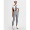 image:imagebaleaf Womens Pants Petite Travel Stretchy Work with Zip Pockets Slacks25frost Grey