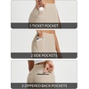 image:imagebaleaf Womens Pants Petite Travel Stretchy Work with Zip Pockets Slacks25khaki