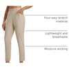 image:imagebaleaf Womens Pants Petite Travel Stretchy Work with Zip Pockets Slacks25khaki