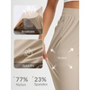 image:imagebaleaf Womens Pants Petite Travel Stretchy Work with Zip Pockets Slacks25khaki