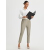 image:imagebaleaf Womens Pants Petite Travel Stretchy Work with Zip Pockets Slacks25twill