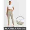 image:imagebaleaf Womens Pants Petite Travel Stretchy Work with Zip Pockets Slacks25twill