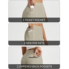 image:imagebaleaf Womens Pants Petite Travel Stretchy Work with Zip Pockets Slacks25twill