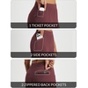 image:imagebaleaf Womens Pants Petite Travel Stretchy Work with Zip Pockets Slacks25wine Red