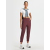 image:imagebaleaf Womens Pants Petite Travel Stretchy Work with Zip Pockets Slacks25wine Red