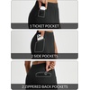 image:imagebaleaf Womens Pants Petite Travel Stretchy Work with Zip Pockets Slacks27black