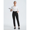 image:imagebaleaf Womens Pants Petite Travel Stretchy Work with Zip Pockets Slacks27black