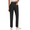image:imagebaleaf Womens Pants Petite Travel Stretchy Work with Zip Pockets Slacks27black