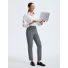 image:imagebaleaf Womens Pants Petite Travel Stretchy Work with Zip Pockets Slacks27dark Gray