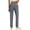 image:imagebaleaf Womens Pants Petite Travel Stretchy Work with Zip Pockets Slacks27dark Gray