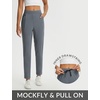 image:imagebaleaf Womens Pants Petite Travel Stretchy Work with Zip Pockets Slacks27dark Gray