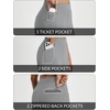 image:imagebaleaf Womens Pants Petite Travel Stretchy Work with Zip Pockets Slacks27frost Grey