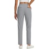 image:imagebaleaf Womens Pants Petite Travel Stretchy Work with Zip Pockets Slacks27frost Grey