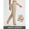 image:imagebaleaf Womens Pants Petite Travel Stretchy Work with Zip Pockets Slacks27khaki