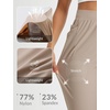 image:imagebaleaf Womens Pants Petite Travel Stretchy Work with Zip Pockets Slacks27khaki