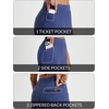 image:imagebaleaf Womens Pants Petite Travel Stretchy Work with Zip Pockets Slacks27navy Blue