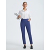 image:imagebaleaf Womens Pants Petite Travel Stretchy Work with Zip Pockets Slacks27navy Blue