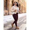 image:imagebaleaf Womens Plus Size Fleece Lined Leggings Waterproof Thermal TightsWine Red