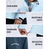 image:imagebaleaf Womens Softshell Jacket Fleece Lined Water Resistant Hooded JacketCool Blue