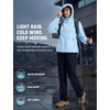image:imagebaleaf Womens Softshell Jacket Fleece Lined Water Resistant Hooded JacketCool Blue