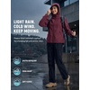 image:imagebaleaf Womens Softshell Jacket Fleece Lined Water Resistant Hooded JacketWine Red