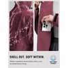 image:imagebaleaf Womens Softshell Jacket Fleece Lined Water Resistant Hooded JacketWine Red