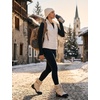 image:imagebaleaf Womens Thermal Long Sleeve Shirts Fleece Lined TopsBlack