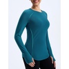 image:imagebaleaf Womens Thermal Long Sleeve Shirts Fleece Lined TopsBlue