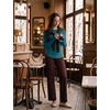 image:imagebaleaf Womens Thermal Long Sleeve Shirts Fleece Lined TopsBlue